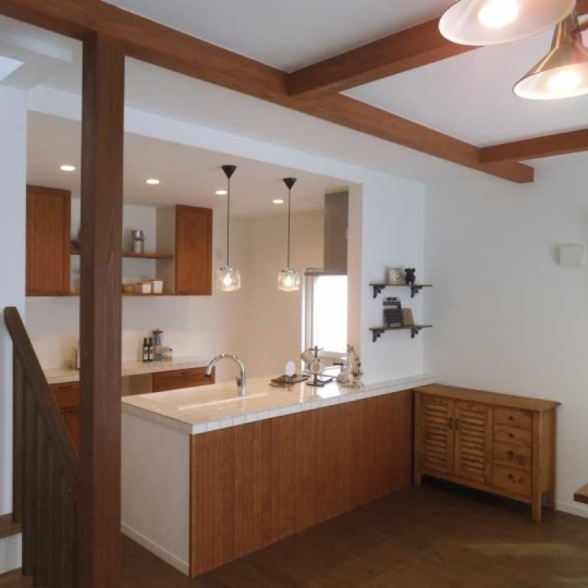 北欧風なキッチン・ダイニング